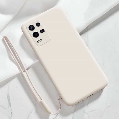 Ultra-thin Silicone Gel Soft Case 360 Degrees Cover S01 for Oppo K9X 5G White