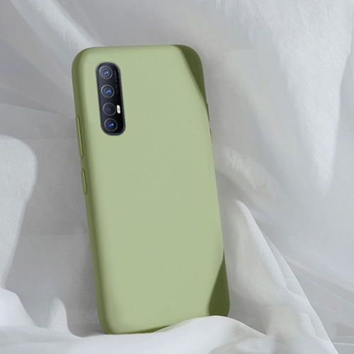 Ultra-thin Silicone Gel Soft Case 360 Degrees Cover S01 for Oppo Reno3 Pro Green