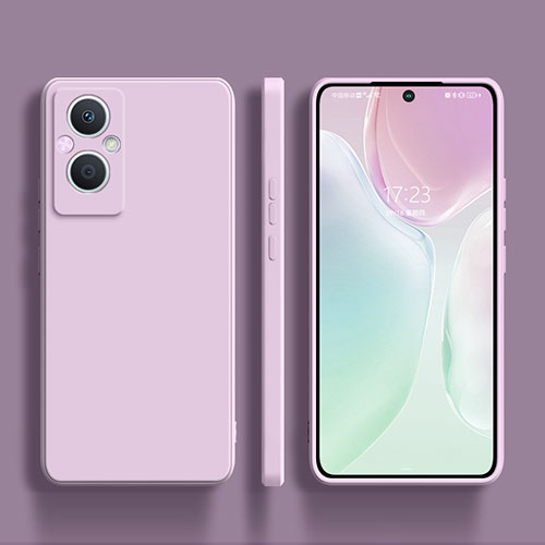 Ultra-thin Silicone Gel Soft Case 360 Degrees Cover S01 for Oppo Reno7 Lite 5G Clove Purple