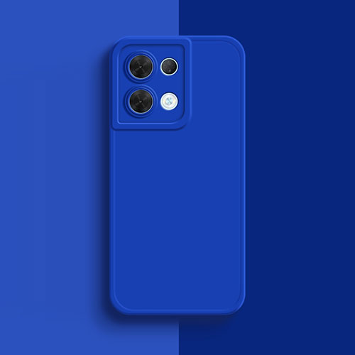 Ultra-thin Silicone Gel Soft Case 360 Degrees Cover S01 for Oppo Reno8 5G Blue