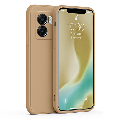 Ultra-thin Silicone Gel Soft Case 360 Degrees Cover S01 for Realme Q5i 5G Brown