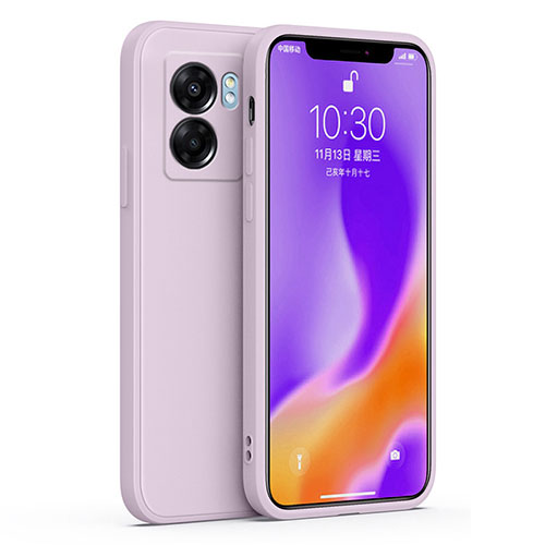 Ultra-thin Silicone Gel Soft Case 360 Degrees Cover S01 for Realme Q5i 5G Clove Purple