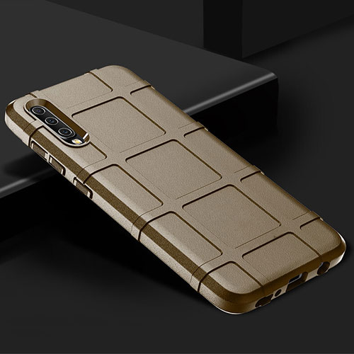 Ultra-thin Silicone Gel Soft Case 360 Degrees Cover S01 for Samsung Galaxy A70S Gold