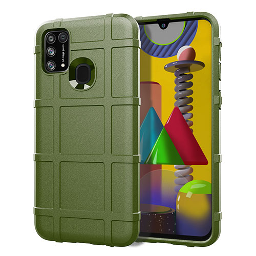 Ultra-thin Silicone Gel Soft Case 360 Degrees Cover S01 for Samsung Galaxy M31 Prime Edition Green