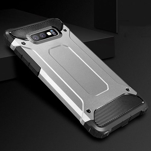 Ultra-thin Silicone Gel Soft Case 360 Degrees Cover S01 for Samsung Galaxy S10e Silver