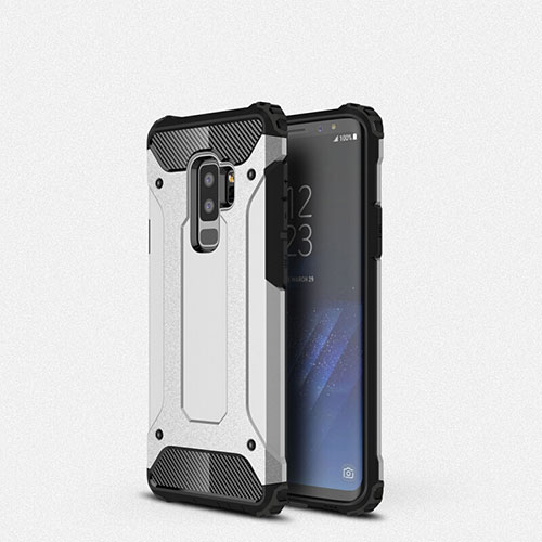 Ultra-thin Silicone Gel Soft Case 360 Degrees Cover S01 for Samsung Galaxy S9 Plus Silver