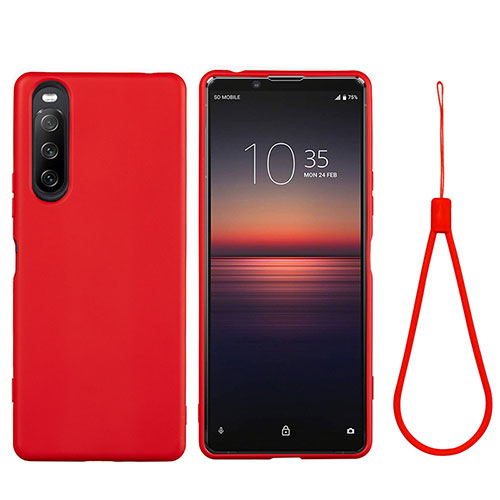 Ultra-thin Silicone Gel Soft Case 360 Degrees Cover S01 for Sony Xperia 10 V Red