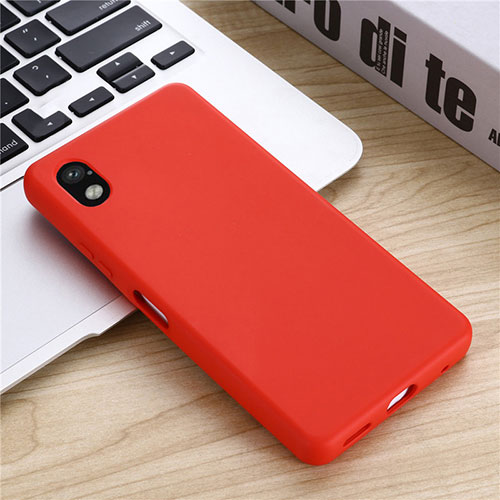 Ultra-thin Silicone Gel Soft Case 360 Degrees Cover S01 for Sony Xperia Ace III Red