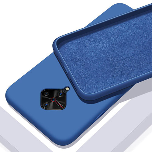 Ultra-thin Silicone Gel Soft Case 360 Degrees Cover S01 for Vivo X50 Lite Blue