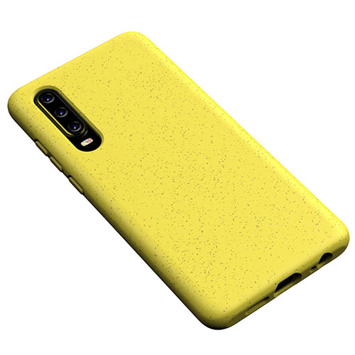 Ultra-thin Silicone Gel Soft Case 360 Degrees Cover S02 for Huawei P30 Yellow