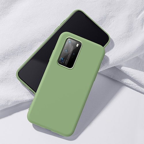 Ultra-thin Silicone Gel Soft Case 360 Degrees Cover S02 for Huawei P40 Pro Green
