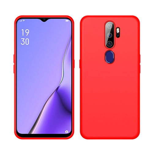 Ultra-thin Silicone Gel Soft Case 360 Degrees Cover S02 for Oppo A11 Red