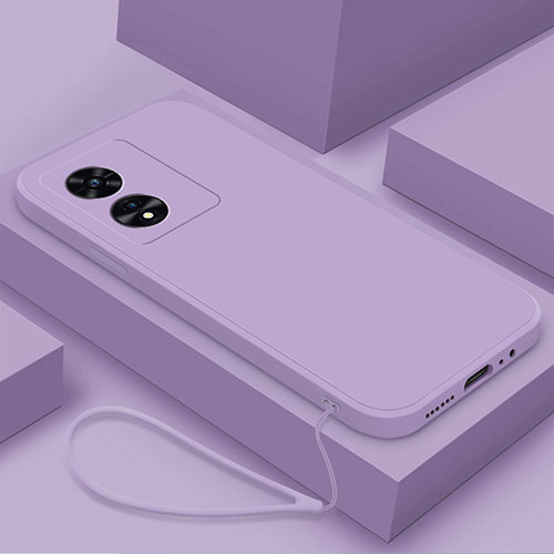 Ultra-thin Silicone Gel Soft Case 360 Degrees Cover S02 for Oppo A1x 5G Clove Purple