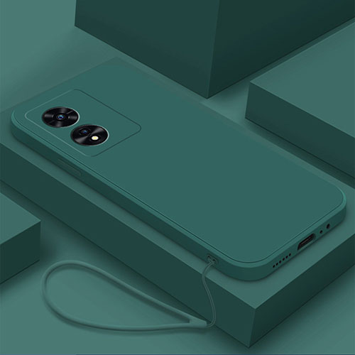 Ultra-thin Silicone Gel Soft Case 360 Degrees Cover S02 for Oppo A1x 5G Green