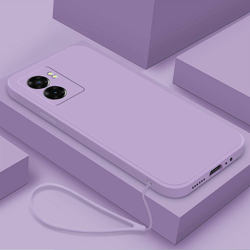 Ultra-thin Silicone Gel Soft Case 360 Degrees Cover S02 for Oppo A56S 5G Clove Purple