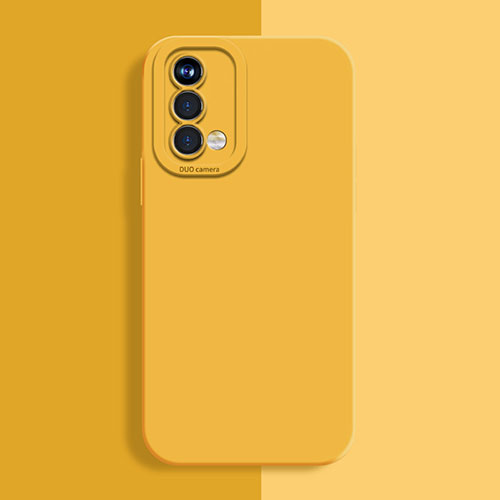 Ultra-thin Silicone Gel Soft Case 360 Degrees Cover S02 for Oppo A74 5G Yellow