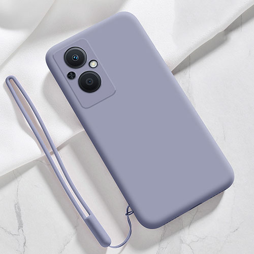 Ultra-thin Silicone Gel Soft Case 360 Degrees Cover S02 for Oppo F21 Pro 5G Lavender Gray