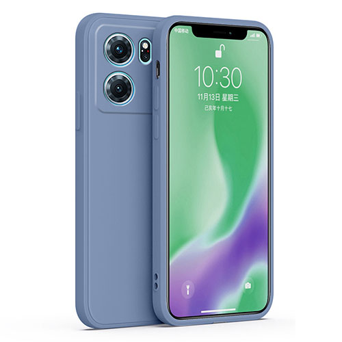 Ultra-thin Silicone Gel Soft Case 360 Degrees Cover S02 for Oppo K10 5G Lavender Gray