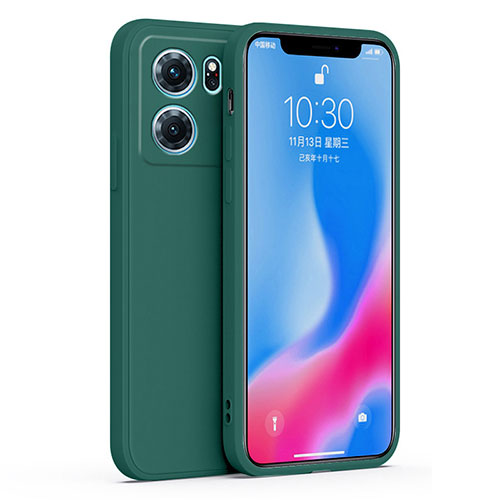 Ultra-thin Silicone Gel Soft Case 360 Degrees Cover S02 for Oppo K10 5G Midnight Green