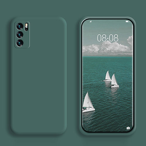 Ultra-thin Silicone Gel Soft Case 360 Degrees Cover S02 for Oppo Reno6 5G Midnight Green