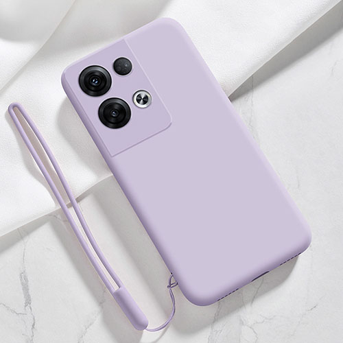 Ultra-thin Silicone Gel Soft Case 360 Degrees Cover S02 for Oppo Reno8 Pro 5G Clove Purple