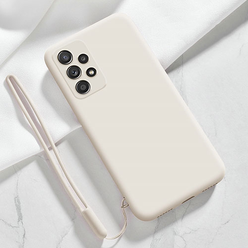Ultra-thin Silicone Gel Soft Case 360 Degrees Cover S02 for Samsung Galaxy A52s 5G White
