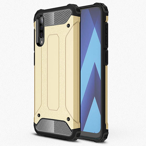 Ultra-thin Silicone Gel Soft Case 360 Degrees Cover S02 for Samsung Galaxy A70 Gold