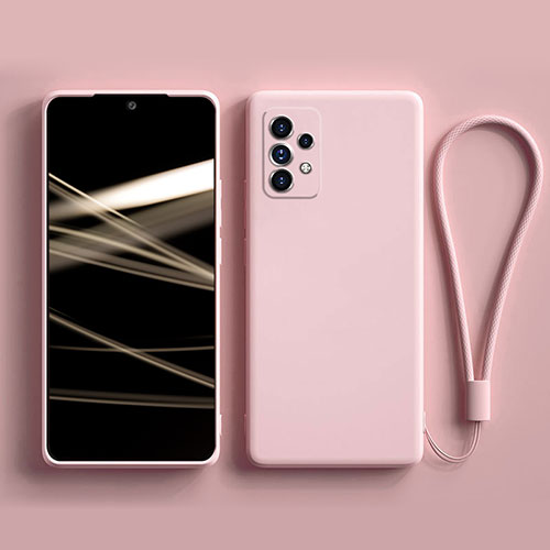 Ultra-thin Silicone Gel Soft Case 360 Degrees Cover S02 for Samsung Galaxy A72 4G Pink