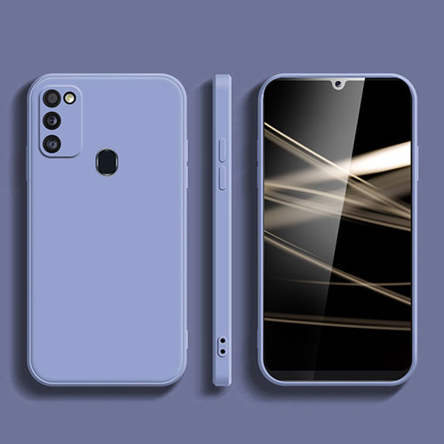 Ultra-thin Silicone Gel Soft Case 360 Degrees Cover S02 for Samsung Galaxy M30s Lavender Gray