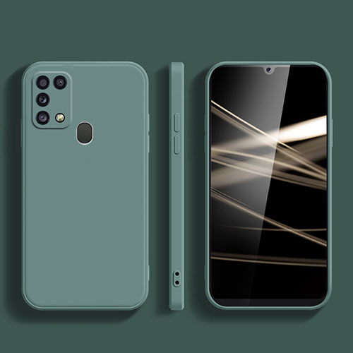 Ultra-thin Silicone Gel Soft Case 360 Degrees Cover S02 for Samsung Galaxy M31 Prime Edition Midnight Green