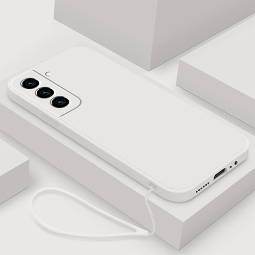 Ultra-thin Silicone Gel Soft Case 360 Degrees Cover S02 for Samsung Galaxy S21 Plus 5G White