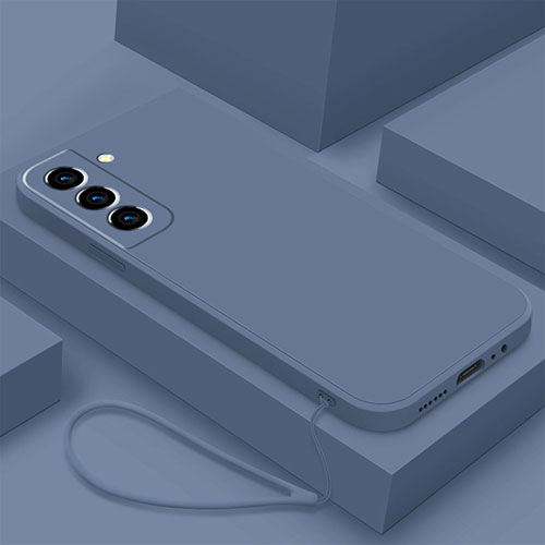 Ultra-thin Silicone Gel Soft Case 360 Degrees Cover S02 for Samsung Galaxy S22 5G Lavender Gray