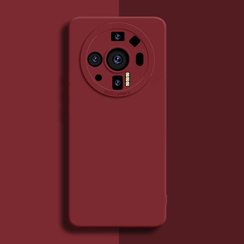 Ultra-thin Silicone Gel Soft Case 360 Degrees Cover S02 for Xiaomi Mi 12S Ultra 5G Red Wine