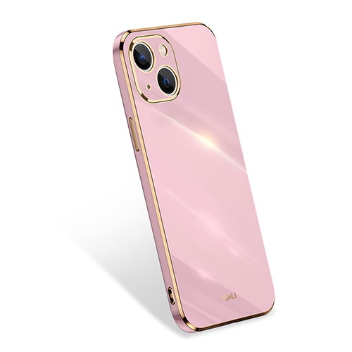 Ultra-thin Silicone Gel Soft Case 360 Degrees Cover S03 for Apple iPhone 13 Mini Rose Gold