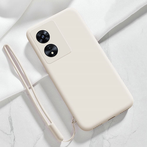 Ultra-thin Silicone Gel Soft Case 360 Degrees Cover S03 for Oppo A1 5G White