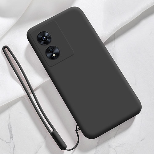 Ultra-thin Silicone Gel Soft Case 360 Degrees Cover S03 for Oppo A97 5G Black
