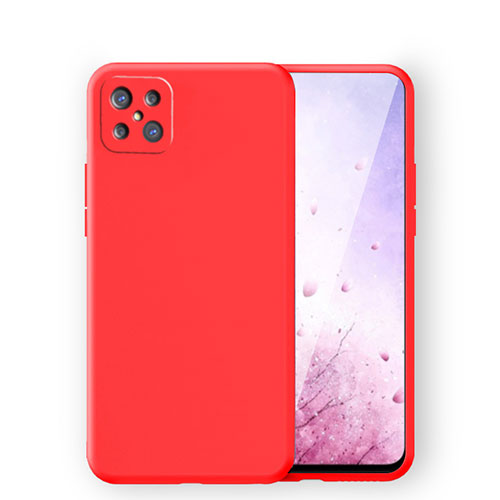 Ultra-thin Silicone Gel Soft Case 360 Degrees Cover S03 for Oppo Reno4 Z 5G Red