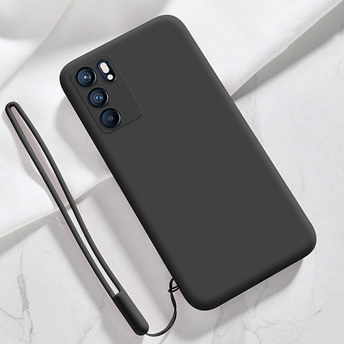 Ultra-thin Silicone Gel Soft Case 360 Degrees Cover S03 for Oppo Reno6 5G Black