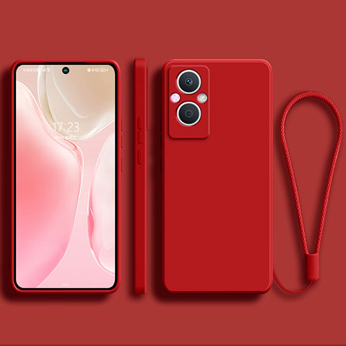 Ultra-thin Silicone Gel Soft Case 360 Degrees Cover S03 for Oppo Reno7 Lite 5G Red