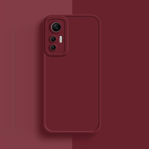 Ultra-thin Silicone Gel Soft Case 360 Degrees Cover S03 for Xiaomi Mi 12S Pro 5G Red Wine