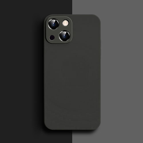 Ultra-thin Silicone Gel Soft Case 360 Degrees Cover S04 for Apple iPhone 15 Black