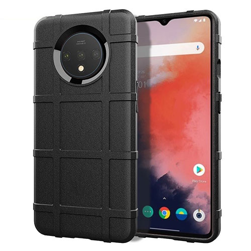 Ultra-thin Silicone Gel Soft Case 360 Degrees Cover S04 for OnePlus 7T Black