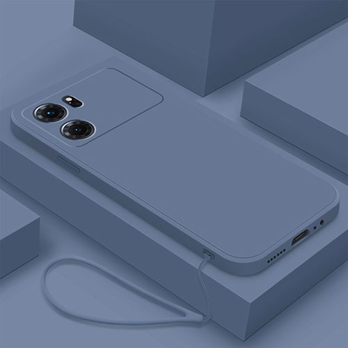 Ultra-thin Silicone Gel Soft Case 360 Degrees Cover S04 for Oppo K10 5G Lavender Gray