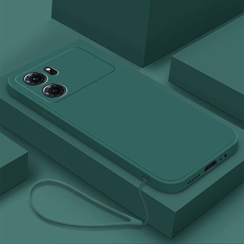 Ultra-thin Silicone Gel Soft Case 360 Degrees Cover S04 for Oppo K10 5G Midnight Green