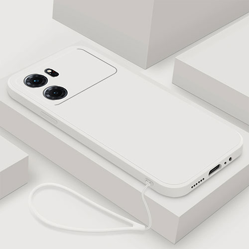 Ultra-thin Silicone Gel Soft Case 360 Degrees Cover S04 for Oppo K10 5G White