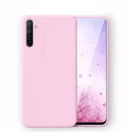 Ultra-thin Silicone Gel Soft Case 360 Degrees Cover S04 for Realme X2 Pink