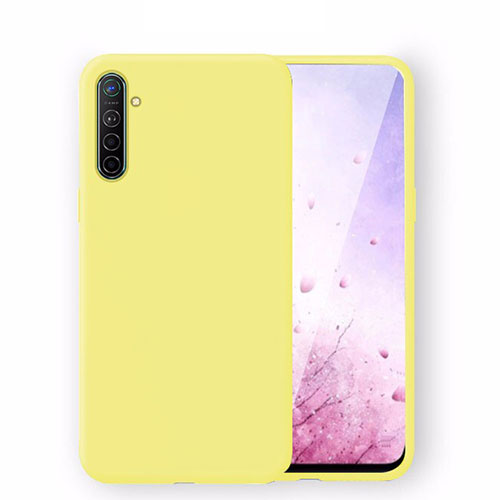 Ultra-thin Silicone Gel Soft Case 360 Degrees Cover S04 for Realme X2 Yellow