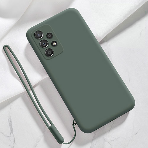 Ultra-thin Silicone Gel Soft Case 360 Degrees Cover S04 for Samsung Galaxy A13 4G Midnight Green