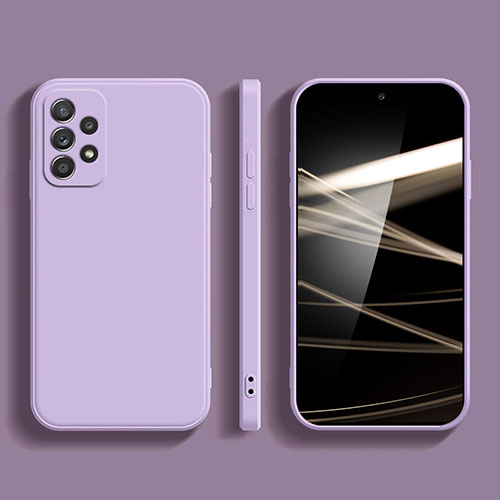 Ultra-thin Silicone Gel Soft Case 360 Degrees Cover S04 for Samsung Galaxy A23 4G Clove Purple