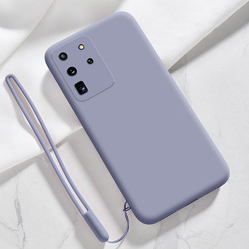 Ultra-thin Silicone Gel Soft Case 360 Degrees Cover S04 for Samsung Galaxy S20 Ultra Lavender Gray